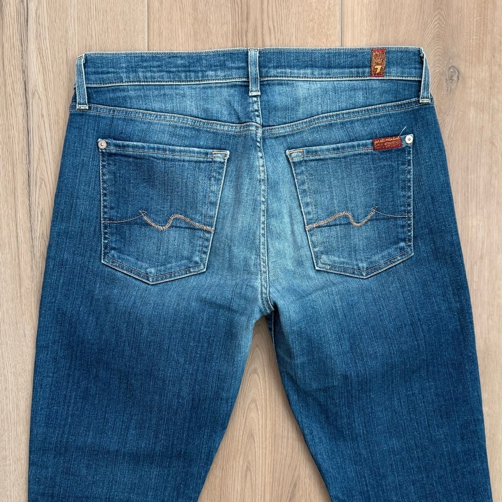 7 For All Mankind Josefina Distressed Skinny Boyfriend Jeans Size 27 - Picture 8 of 10